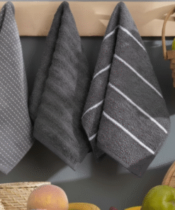 3'lü antrasit el ve mutfak havlu