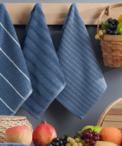 3'lü mavi el ve mutfak havlu