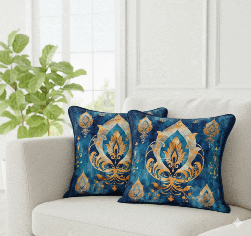 Ramazan Temalı Damask Kırlent Kumaşı 1