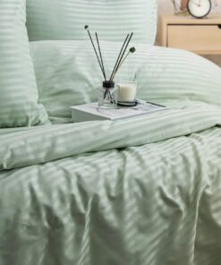 Alternative view of Çağla Yeşili Pamuk Saten Çift Kişilik Nevresim Takımı