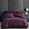 mor pamuk saten çift kişilik nevresim takımı