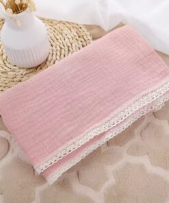 Pembe Müslin Bebek Battaniye