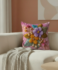 3 Boyutlu Altın Çiçekli Pembe Masal 3