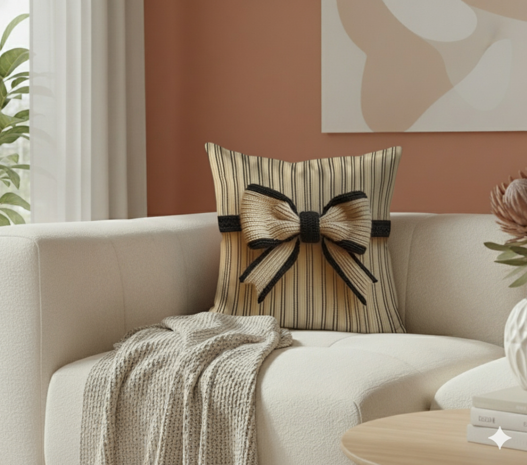 Bej ve Siyahın 3 Boyutlu Zarif Fiyonk 1