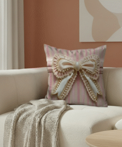 Pudra Çizgilerin İçinde 3 Boyutlu İnci Fiyonk Zarafeti 1