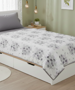 gri çiçekli kapitone sürpriz pike takımı