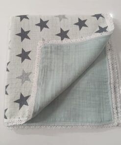 yıldız desenli bebek battaniye (çift taraflı) 1
