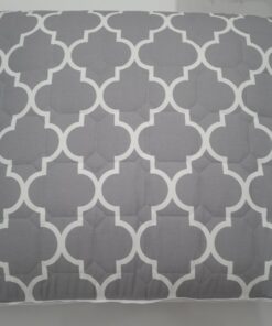 antik desen gri kapitone sürpriz pike takımı tek kişilik