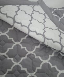 antik desen gri kapitone sürpriz pike takımı tek kişilik